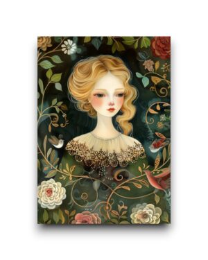 A6 Ansichtkaart - Lady Portraits: Sanne