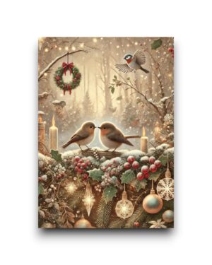 A6 Ansichtkaart - Winter Wonderland: Winterse vogels