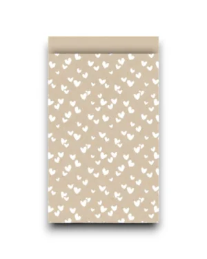 Cadeauzakje - kraft hearts