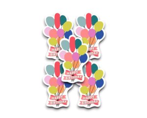 Stickers Happy Birthday ballonnen