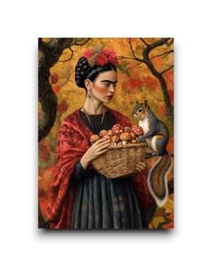 A6 Ansichtkaart - Frida Kahlo: Squirrel