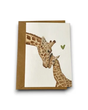 Gevouwen kaart - Giraffe liefde