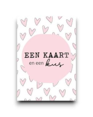 A6 ansichtkaart - Een kaart en een kus