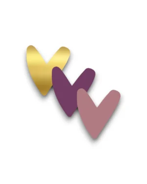Stickers - Gekleurde hartjes (3 kleuren)