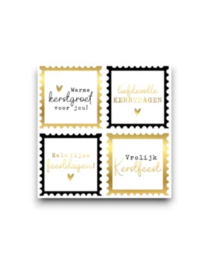 Stickers - Postzegel - Warme kerstgroeten