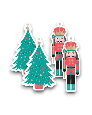 Cadeaulabels - Kerstboom/Notenkraker