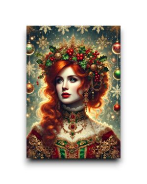 A6 Ansichtkaart - Christmas woman: Beth